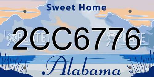 2CC6776 Alabama License Plate