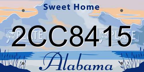 2CC8415 Alabama License Plate