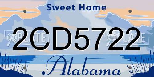 2CD5722 Alabama License Plate