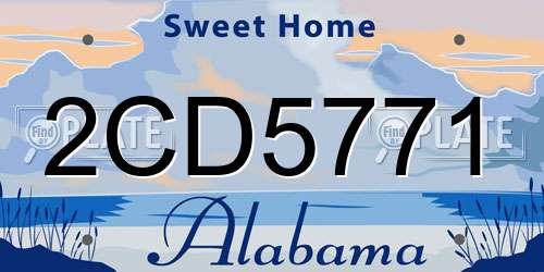 2CD5771 Alabama License Plate