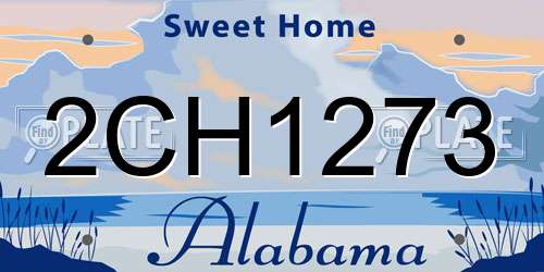 2CH1273 Alabama License Plate