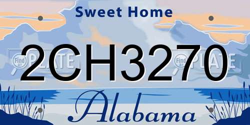 2CH3270 Alabama License Plate