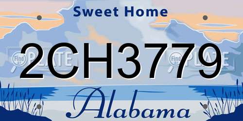 2CH3779 Alabama License Plate