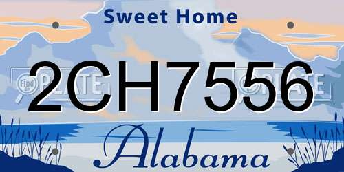 2CH7556 Alabama License Plate
