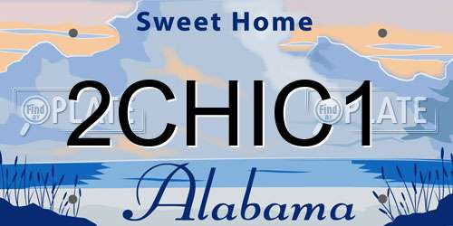 2CHIC1 Alabama License Plate