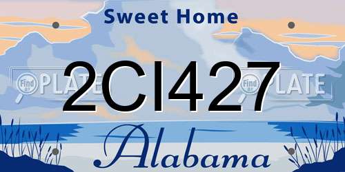 2CI427 Alabama License Plate