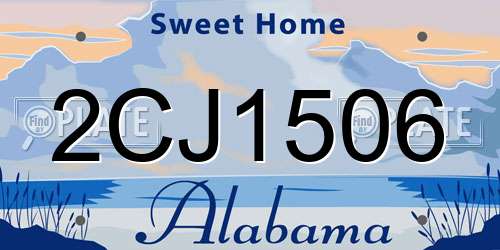2CJ1506 Alabama License Plate