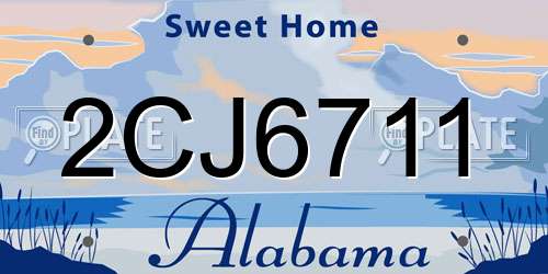 2CJ6711 Alabama License Plate