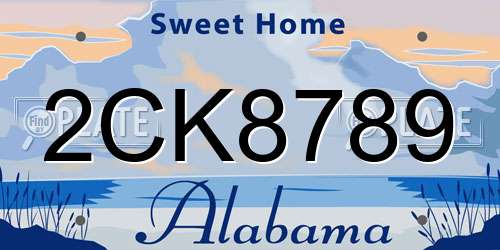 2CK8789 Alabama License Plate
