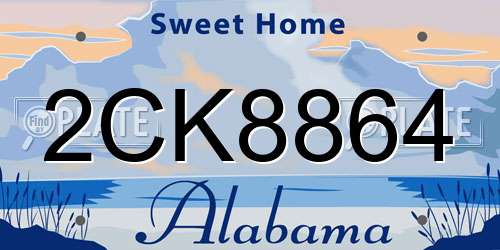 2CK8864 Alabama License Plate