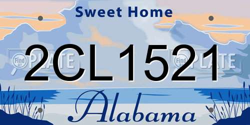 2CL1521 Alabama License Plate