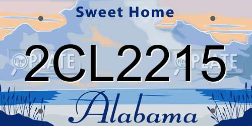 2CL2215 Alabama License Plate