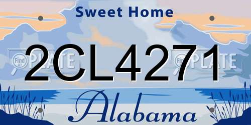 2CL4271 Alabama License Plate