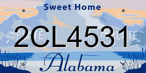 2CL4531 Alabama License Plate