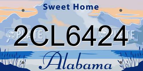 2CL6424 Alabama License Plate