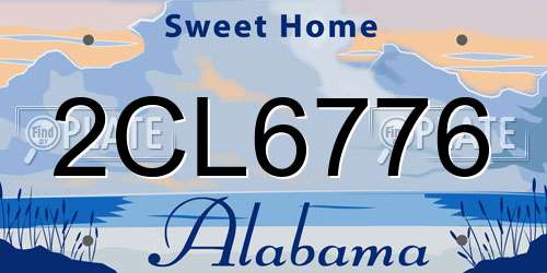 2CL6776 Alabama License Plate