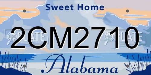 2CM2710 Alabama License Plate
