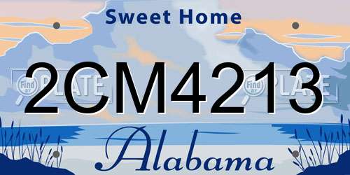 2CM4213 Alabama License Plate