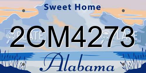 2CM4273 Alabama License Plate
