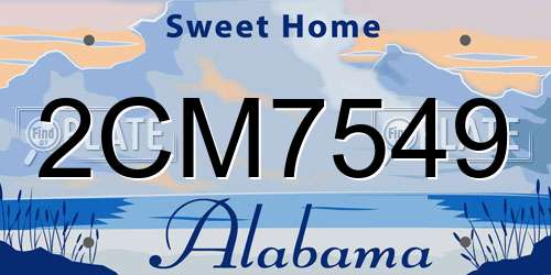 2CM7549 Alabama License Plate