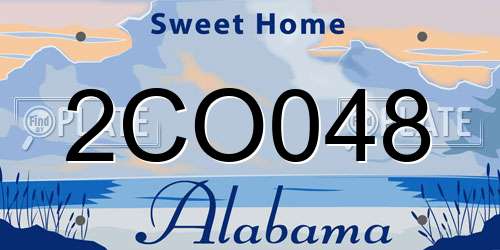 2CO048 Alabama License Plate