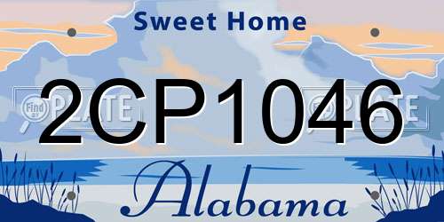 2CP1046 Alabama License Plate