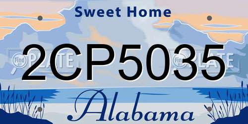 2CP5035 Alabama License Plate