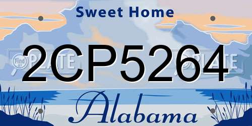 2CP5264 Alabama License Plate