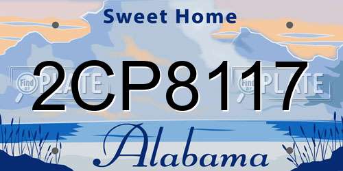 2CP8117 Alabama License Plate