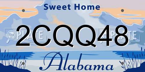 2CQQ48 Alabama License Plate
