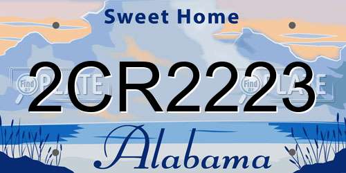 2CR2223 Alabama License Plate