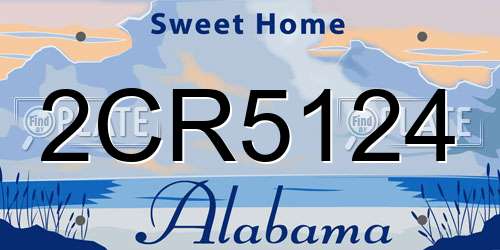 2CR5124 Alabama License Plate