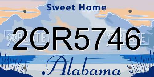2CR5746 Alabama License Plate