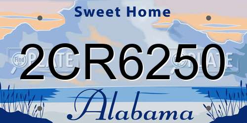 2CR6250 Alabama License Plate