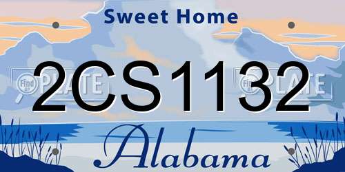 2CS1132 Alabama License Plate