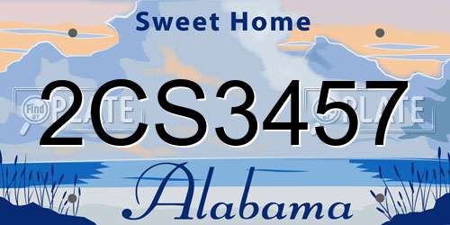 2CS3457 Alabama License Plate