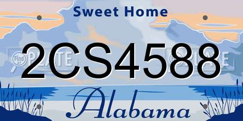 2CS4588 Alabama License Plate