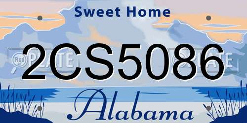 2CS5086 Alabama License Plate