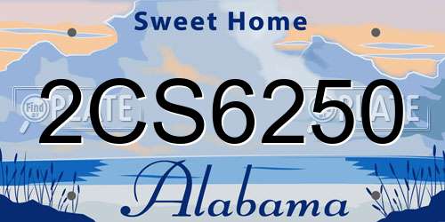 2CS6250 Alabama License Plate