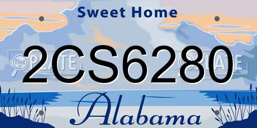 2CS6280 Alabama License Plate