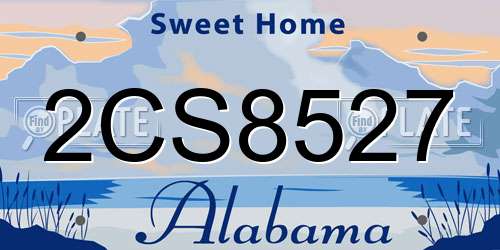 2CS8527 Alabama License Plate