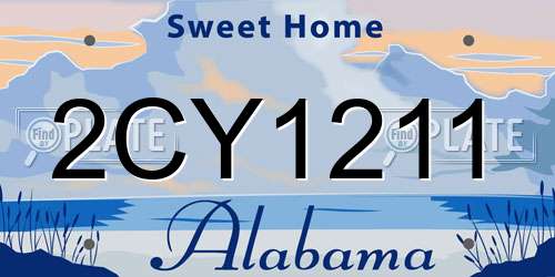 2CY1211 Alabama License Plate