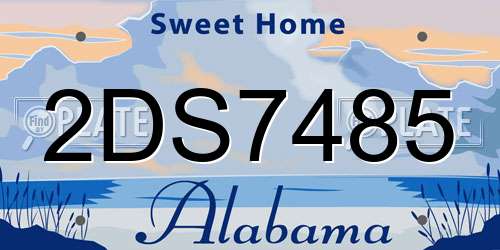 2DS7485 Alabama License Plate