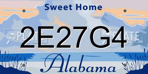 2E27G4 Alabama License Plate
