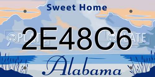 2E48C6 Alabama License Plate