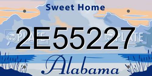 2E55227 Alabama License Plate
