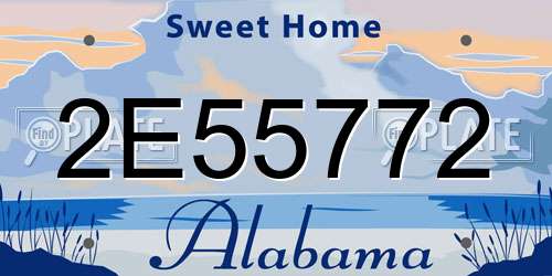 2E55772 Alabama License Plate