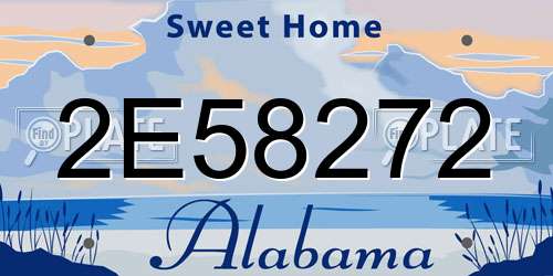 2E58272 Alabama License Plate