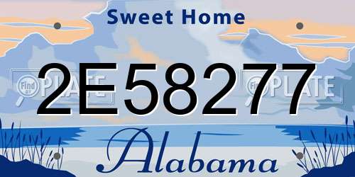 2E58277 Alabama License Plate