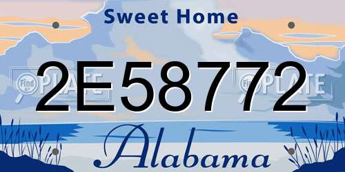 2E58772 Alabama License Plate